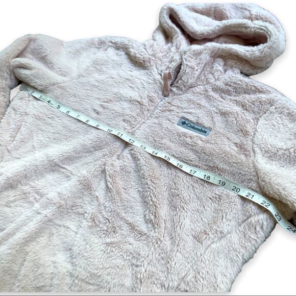COLUMBIA Blush Pink Bundle Up Hooded Fleece Pullover - Picture 13 of 17